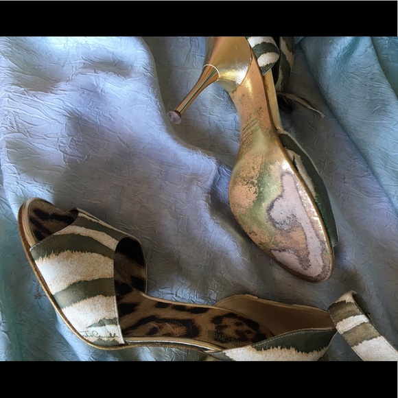 Roberto Cavalli Shoes Snake Ankle Wrap Zebra - Picture 3 of 6